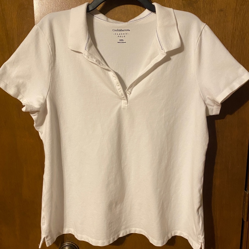 White Polo Top